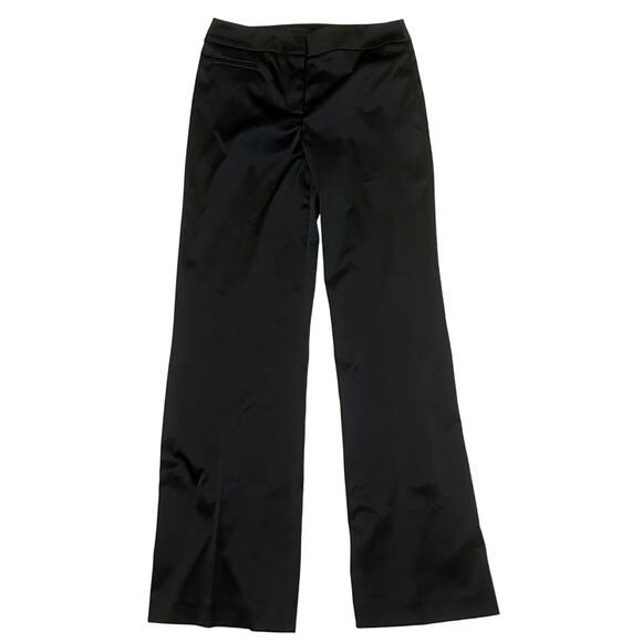 JS Collections Women's Satin Stretch Wide Leg Dress Pants Size‎ 4 Black - Picture 1 of 9